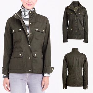 J Crew Factory resin-coated twill jacket NWT